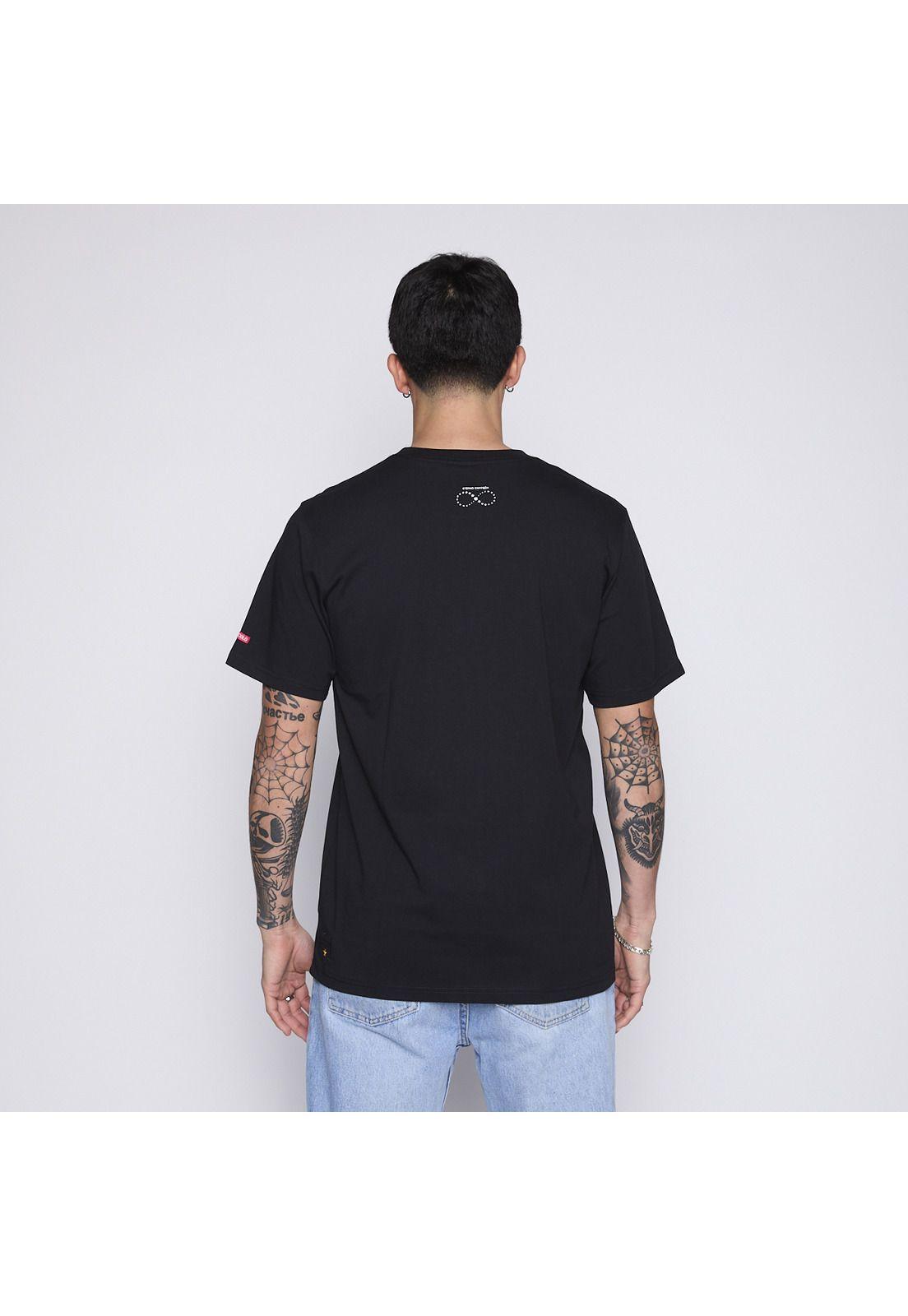 Polera Colo Colo Urbano Hombre Escudo Stars Negro-1