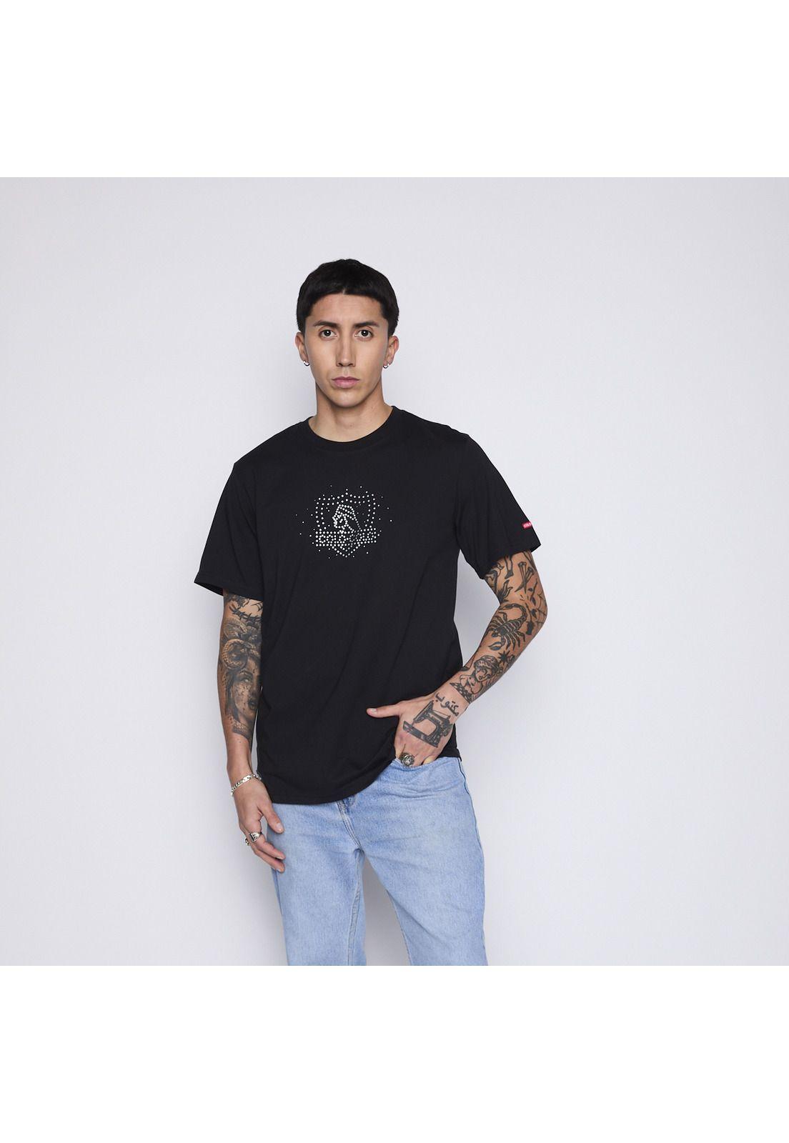 Polera Colo Colo Urbano Hombre Escudo Stars Negro-2