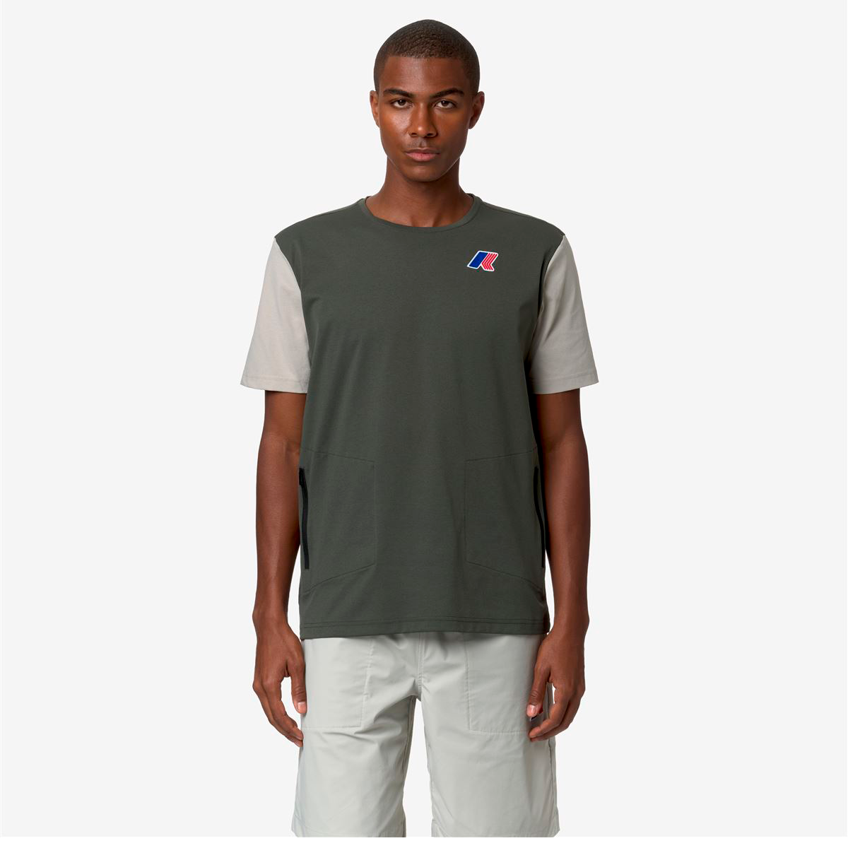 Polera K-Way Leonardo Fioravanti Seril Green Blackish Beige-2