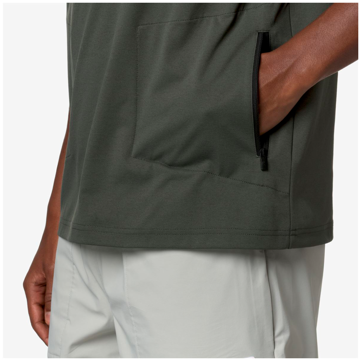 Polera K-Way Leonardo Fioravanti Seril Green Blackish Beige-5