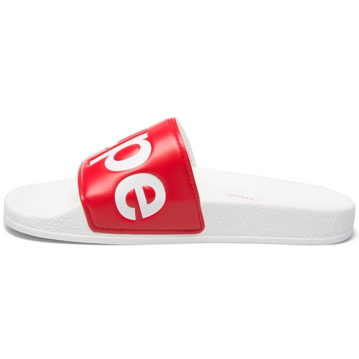 Sandalia 1908 Slides Polysoft White Red Superga-1