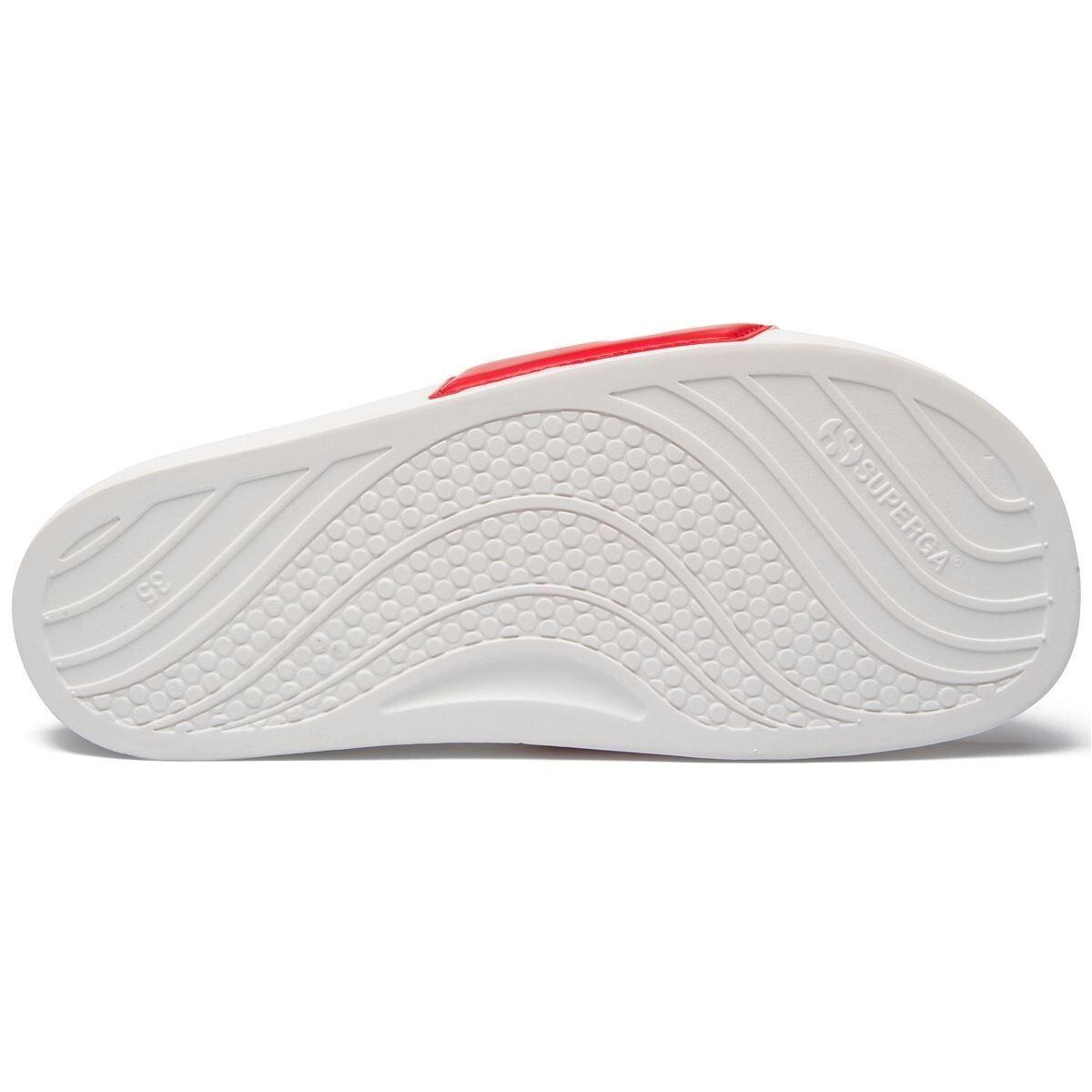 Sandalia 1908 Slides Polysoft White Red Superga-2