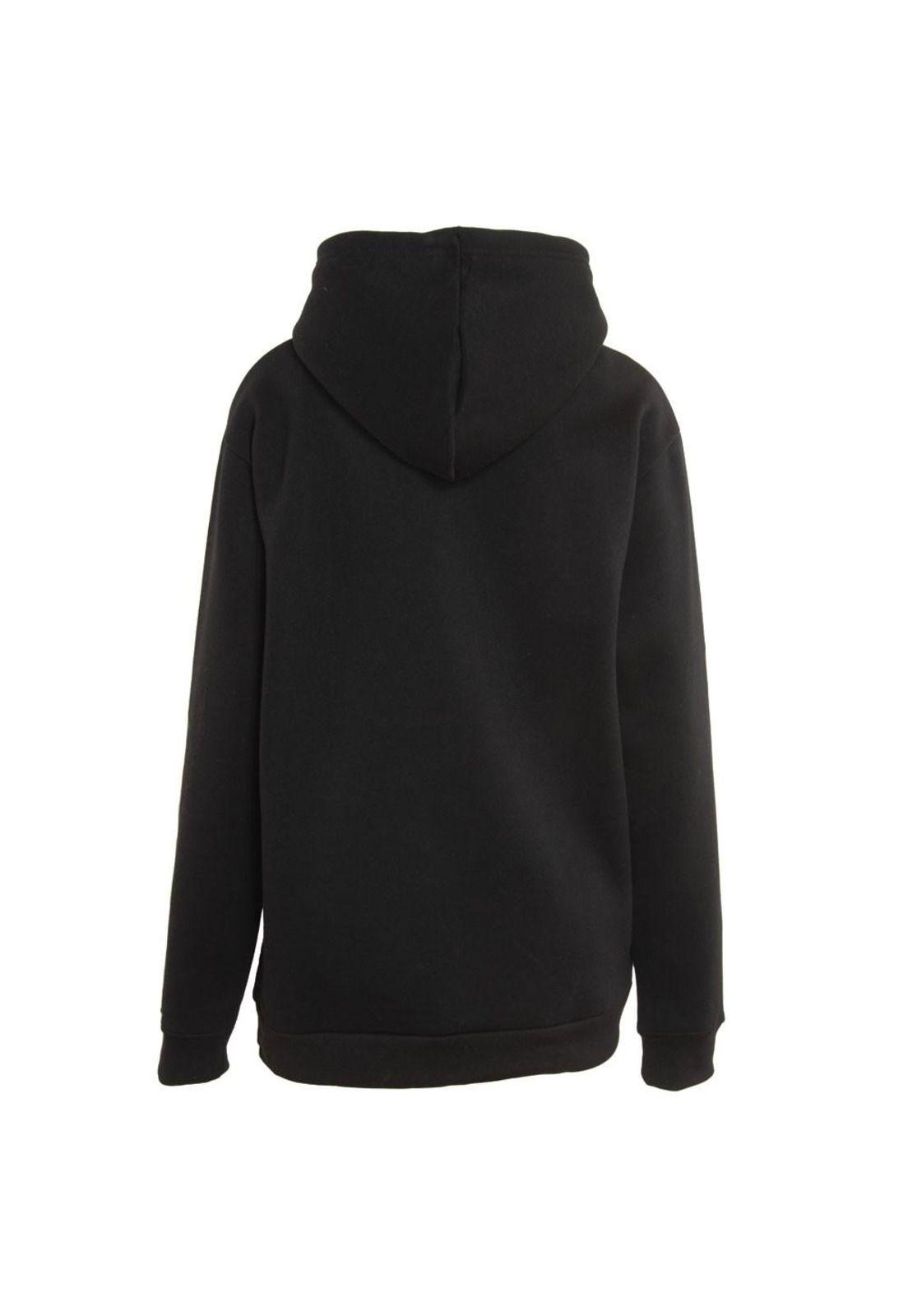 Poleron Men Hoodie Black Burgundy-2