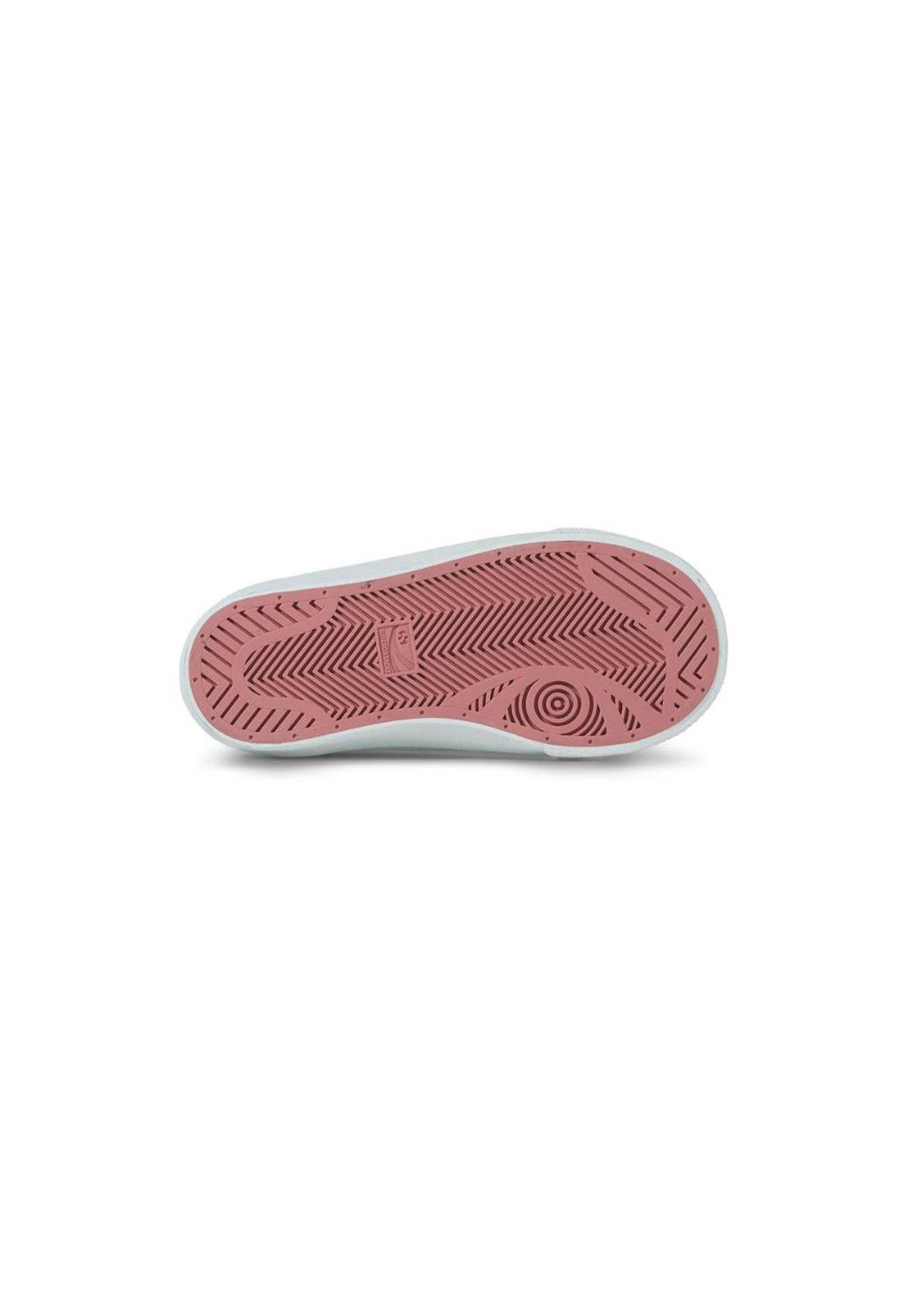 Zapatilla Kids 2843 Club S Strap Vegan White Pink Dusty-4