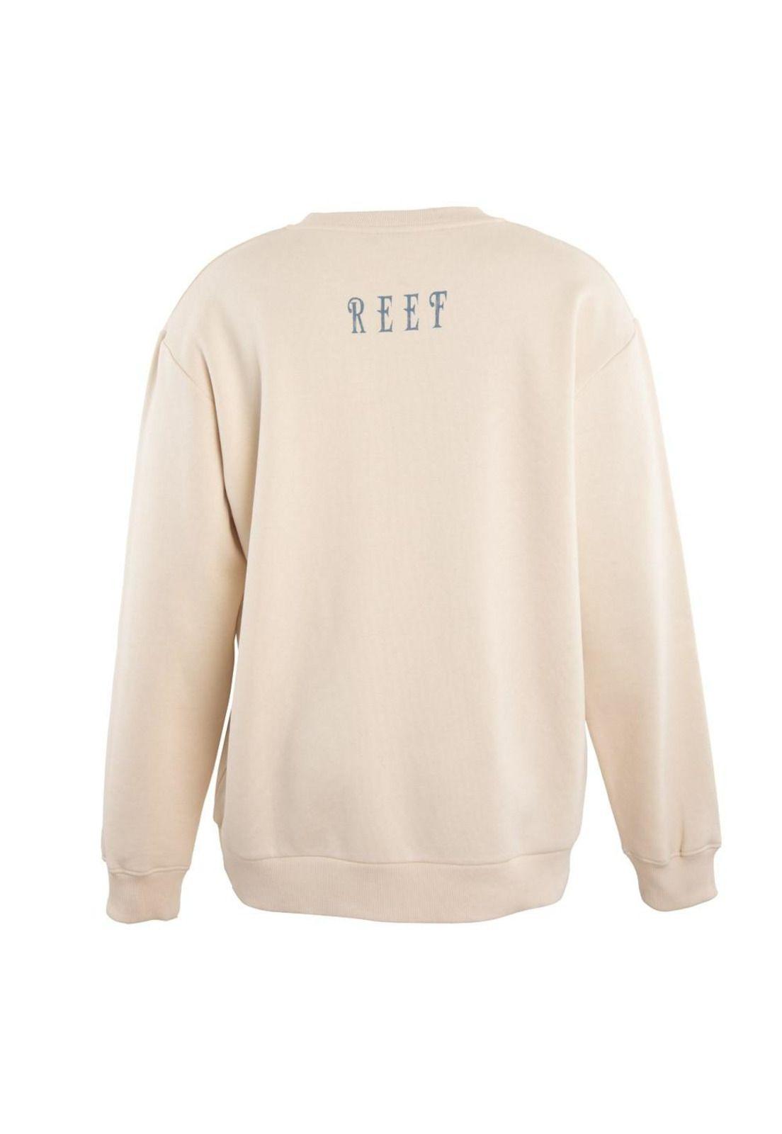 Poleron Men Crew Beige Skeleton Fish-2