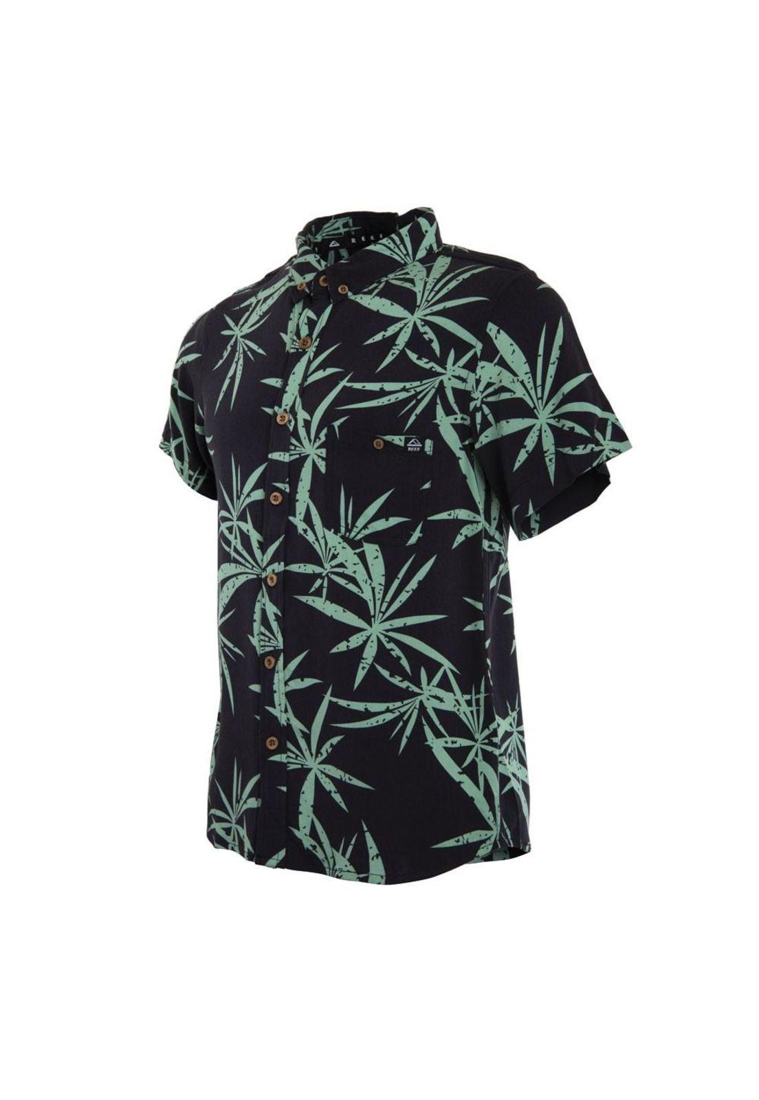 Camisa Kids Black Palm Green-1