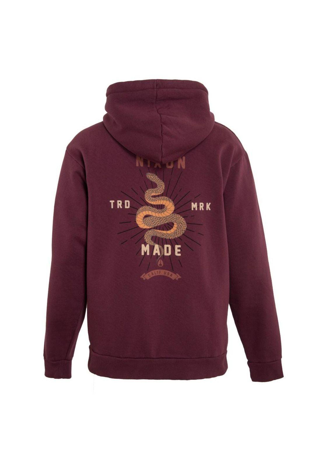 Poleron Men Zipper Snake Burgundy-2