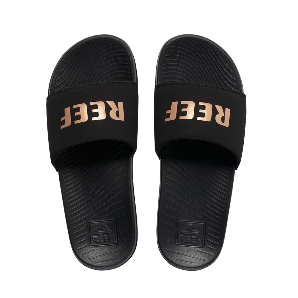 Sandalia Women One Slide Black Gold-1