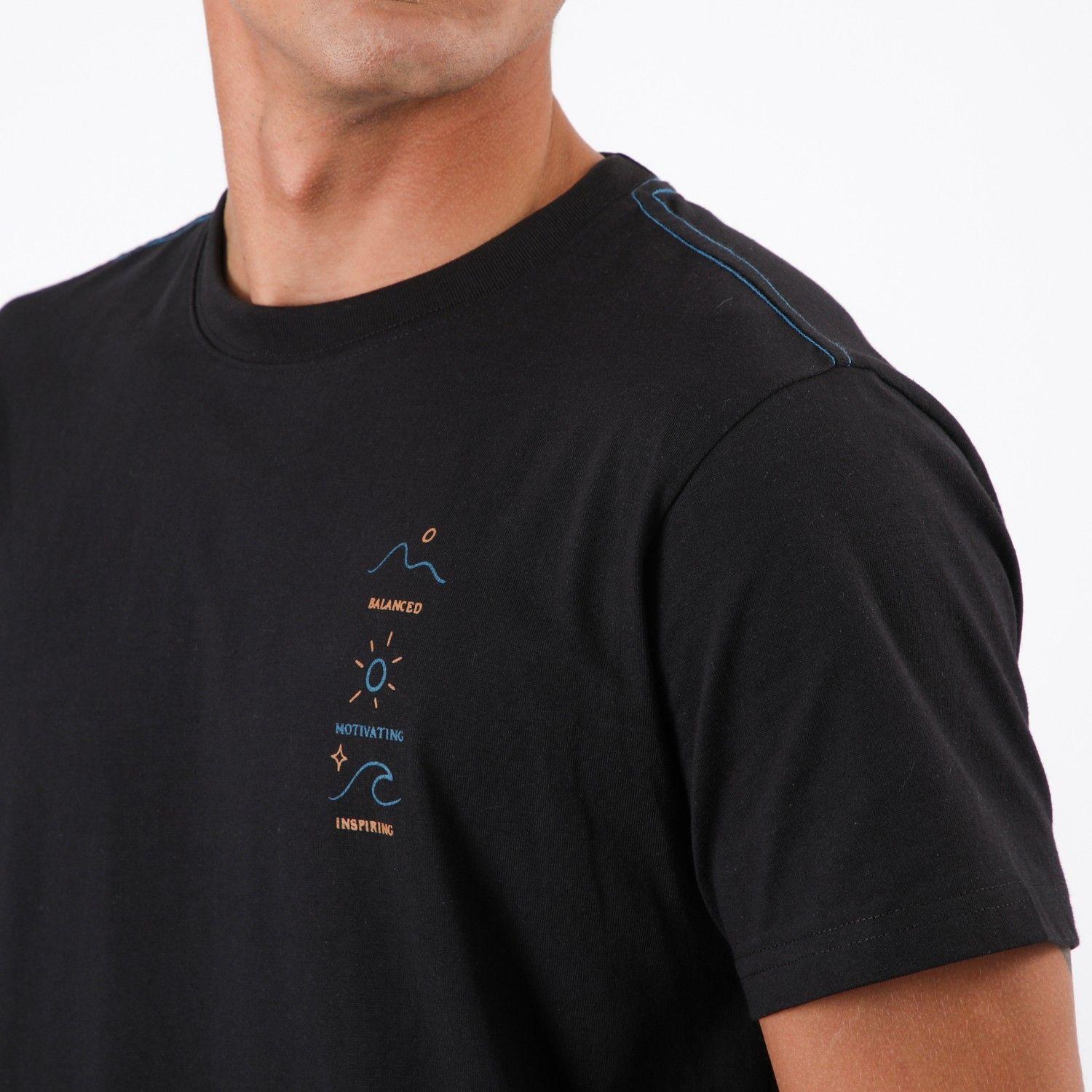 Polera Reef Men Surfs Up Black-2