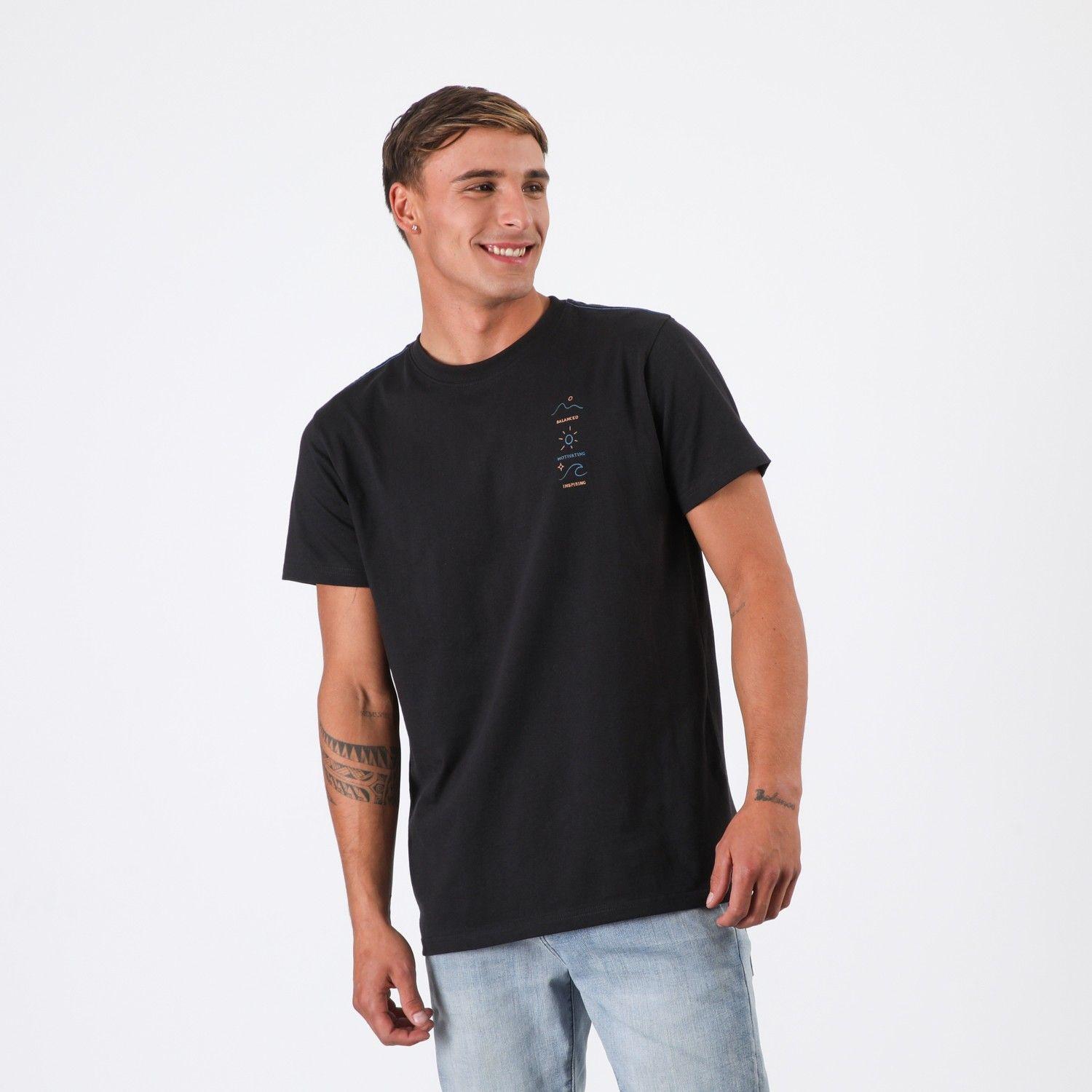 Polera Reef Men Surfs Up Black-4
