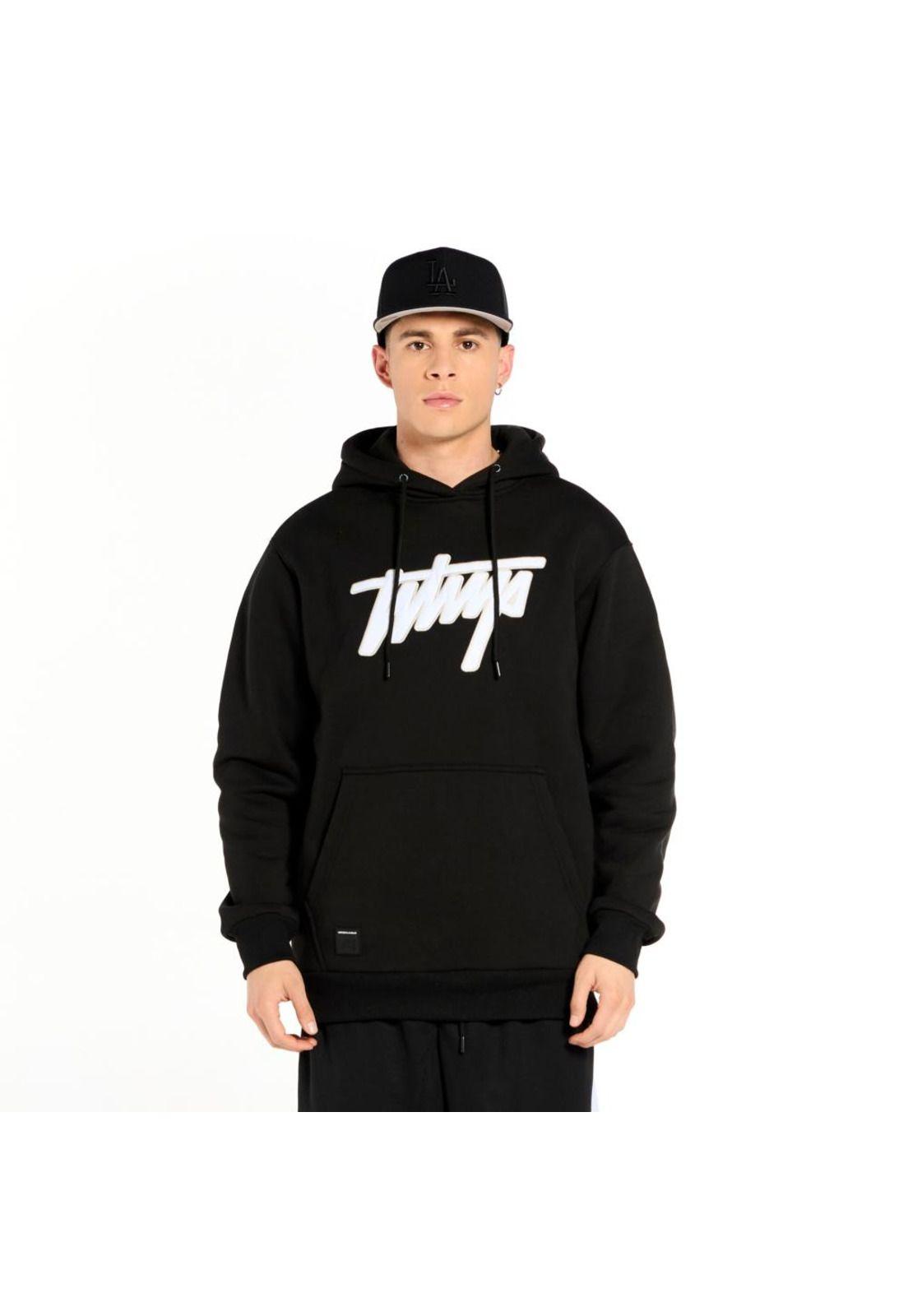 Poleron Whatup Hombre Logo Negro-0