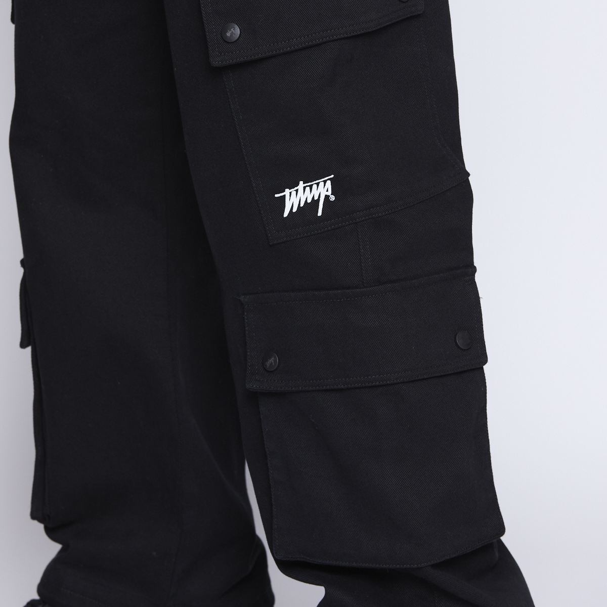 Pantalon Whatup Men Cargo Black Low Logo-8