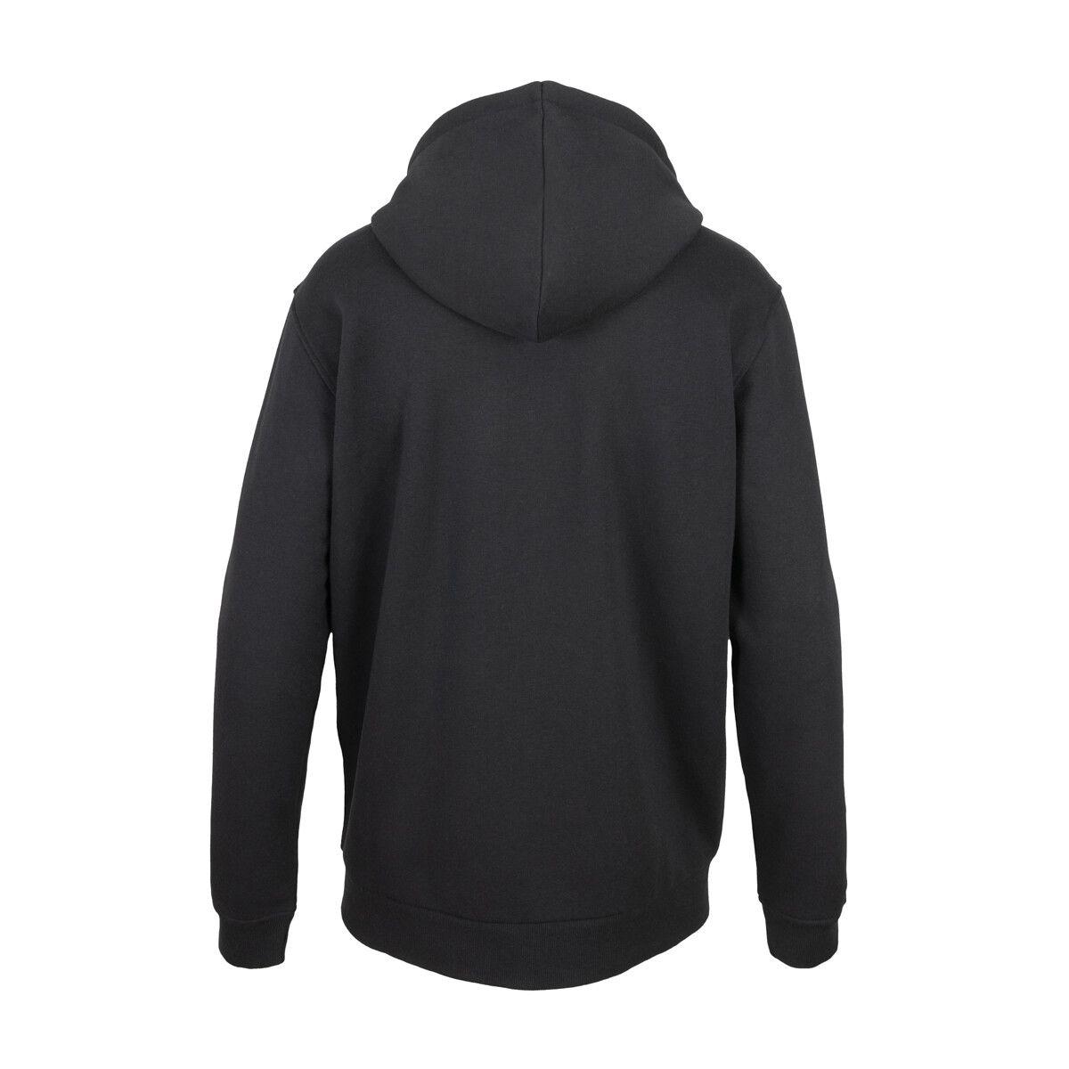 Polerón Men Full Zipper Black Logo White-2