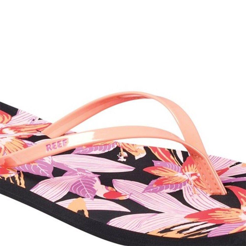 Sandalia Bliss Full Women Black Pink Print Flower Reef-2