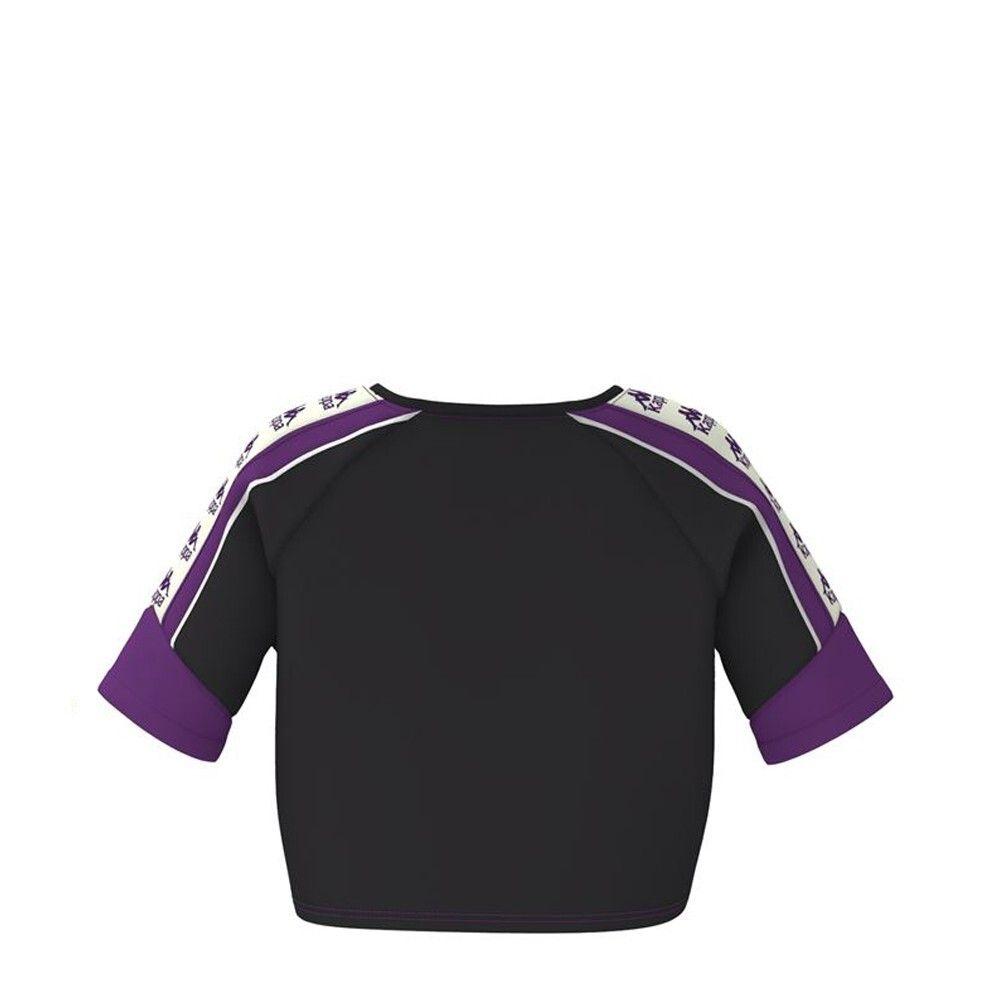 Croptop Authentic Women Finni Black Violet White-2