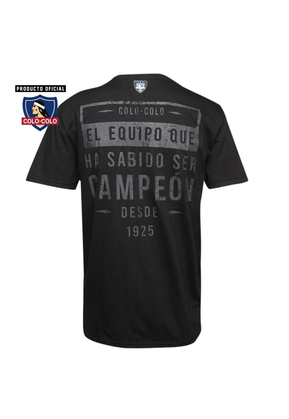 Polera Colo Colo Urbano Big Print Negra-2