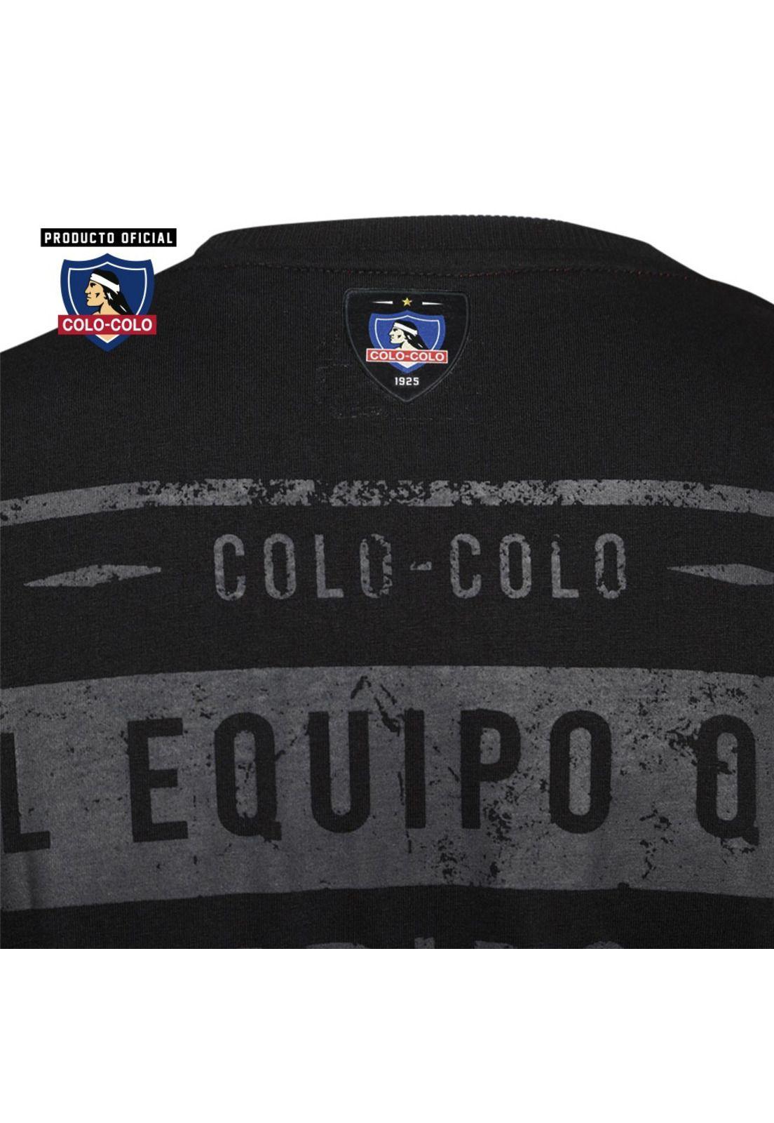 Polera Colo Colo Urbano Big Print Negra-3