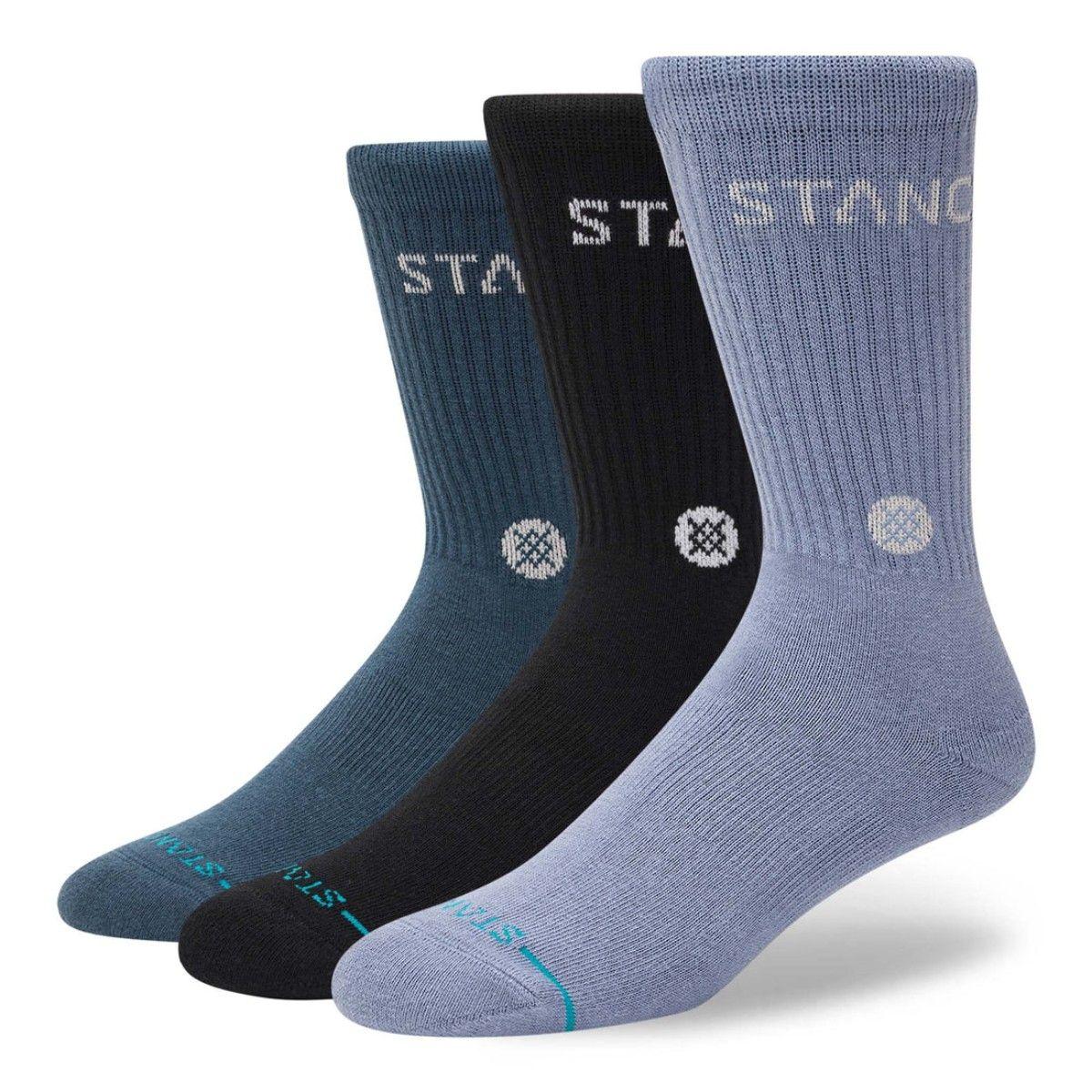 Stance Socks Origin 3 Pack Crew Indigo-0
