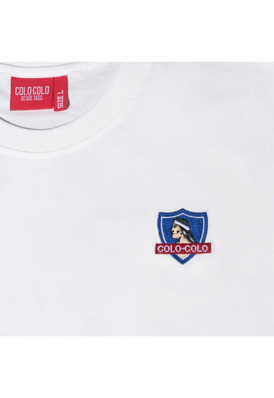 Polera Colo Colo Hombre Insignia Blanco-3