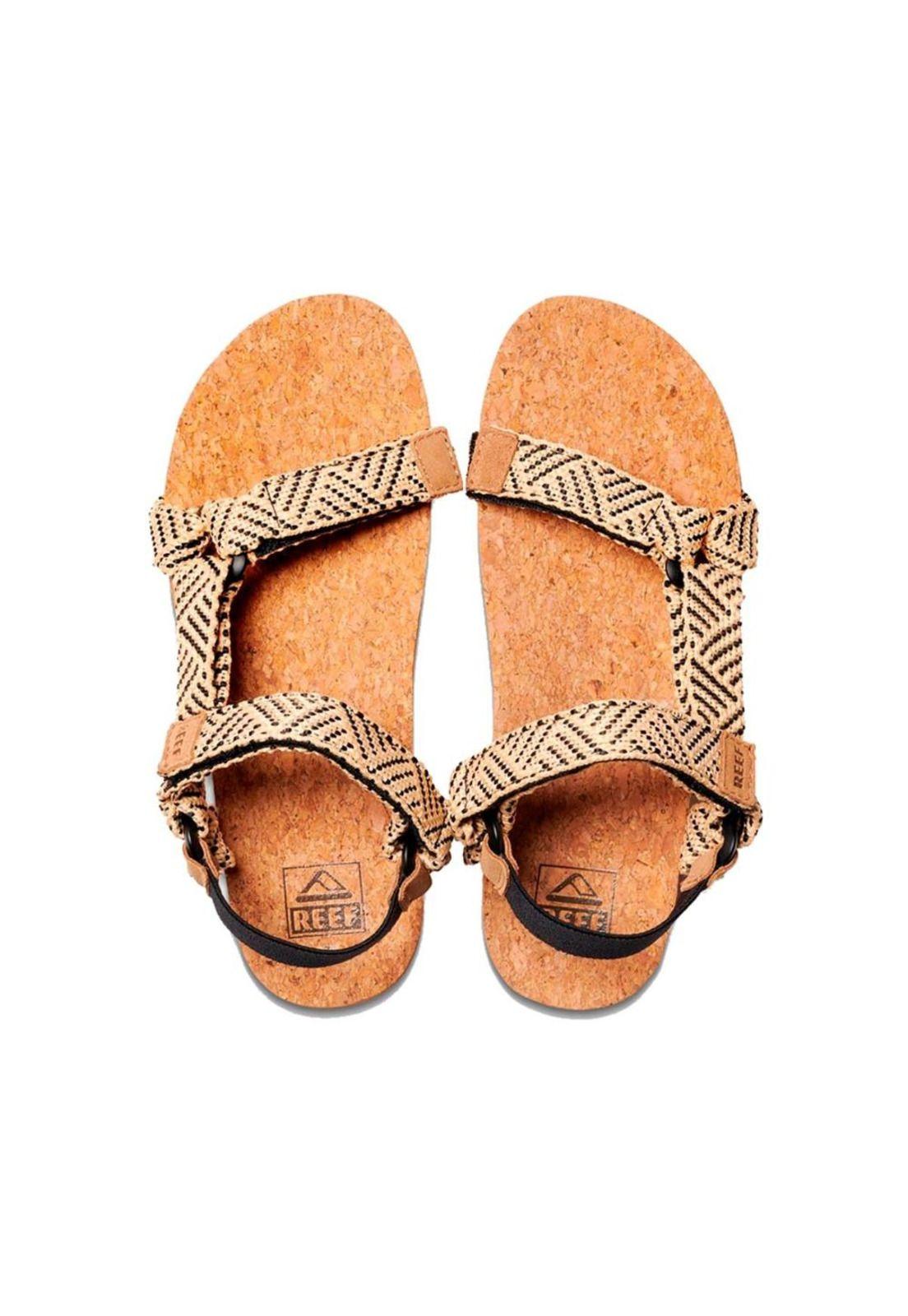 Sandalia Women Cushion Rem Black Tan-1