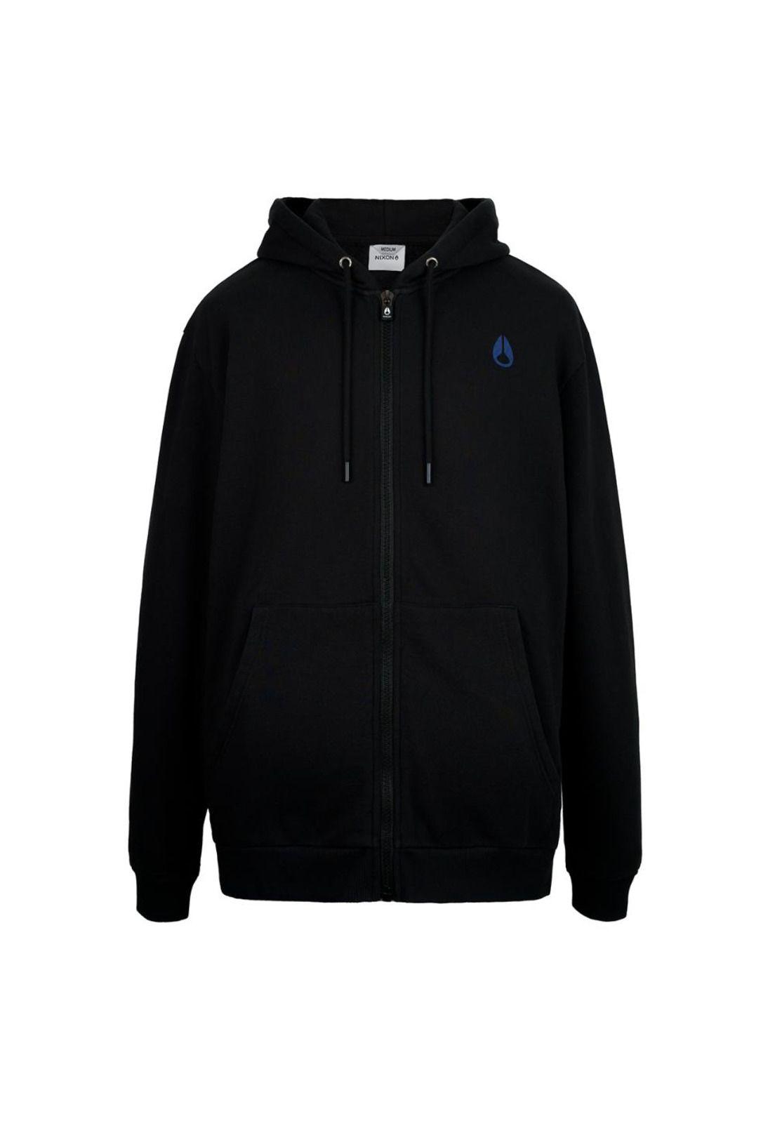 Polerón Nixon Men Full Zipper Iguana Black-0