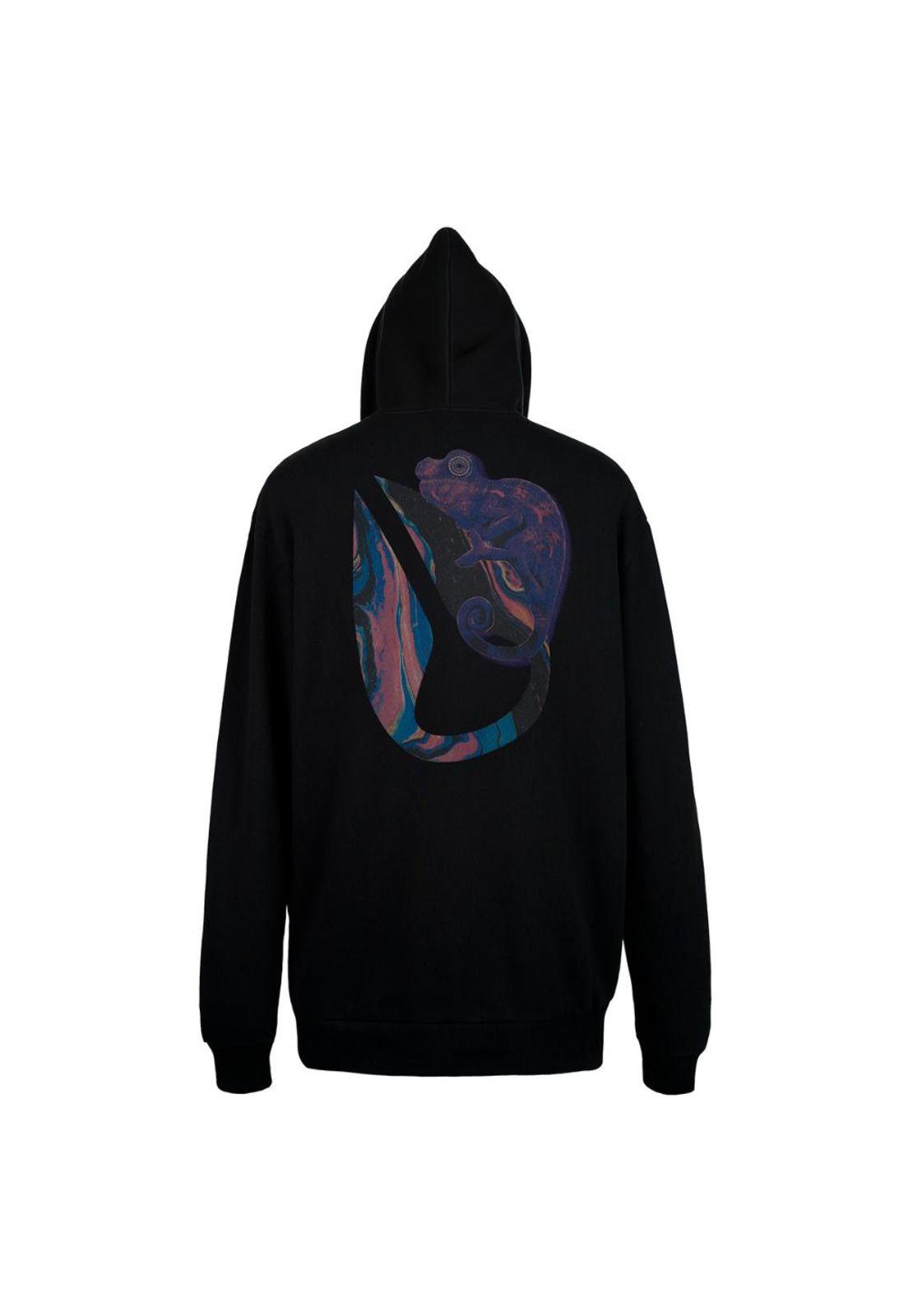 Polerón Nixon Men Full Zipper Iguana Black-1