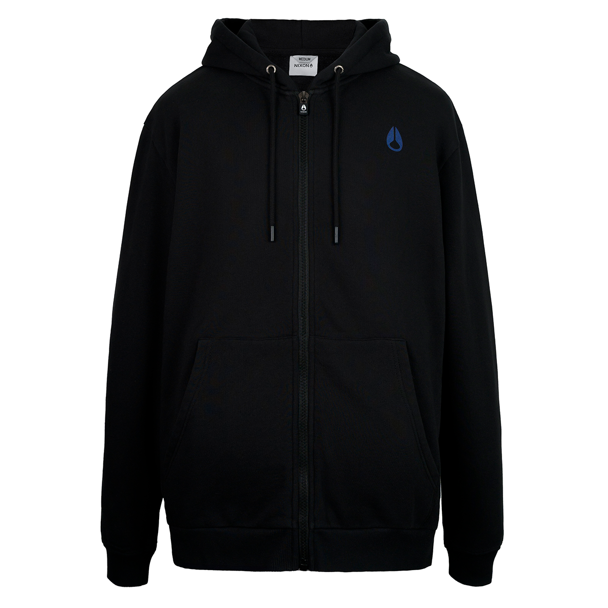 Polerón Nixon Men Full Zipper Iguana Black-0