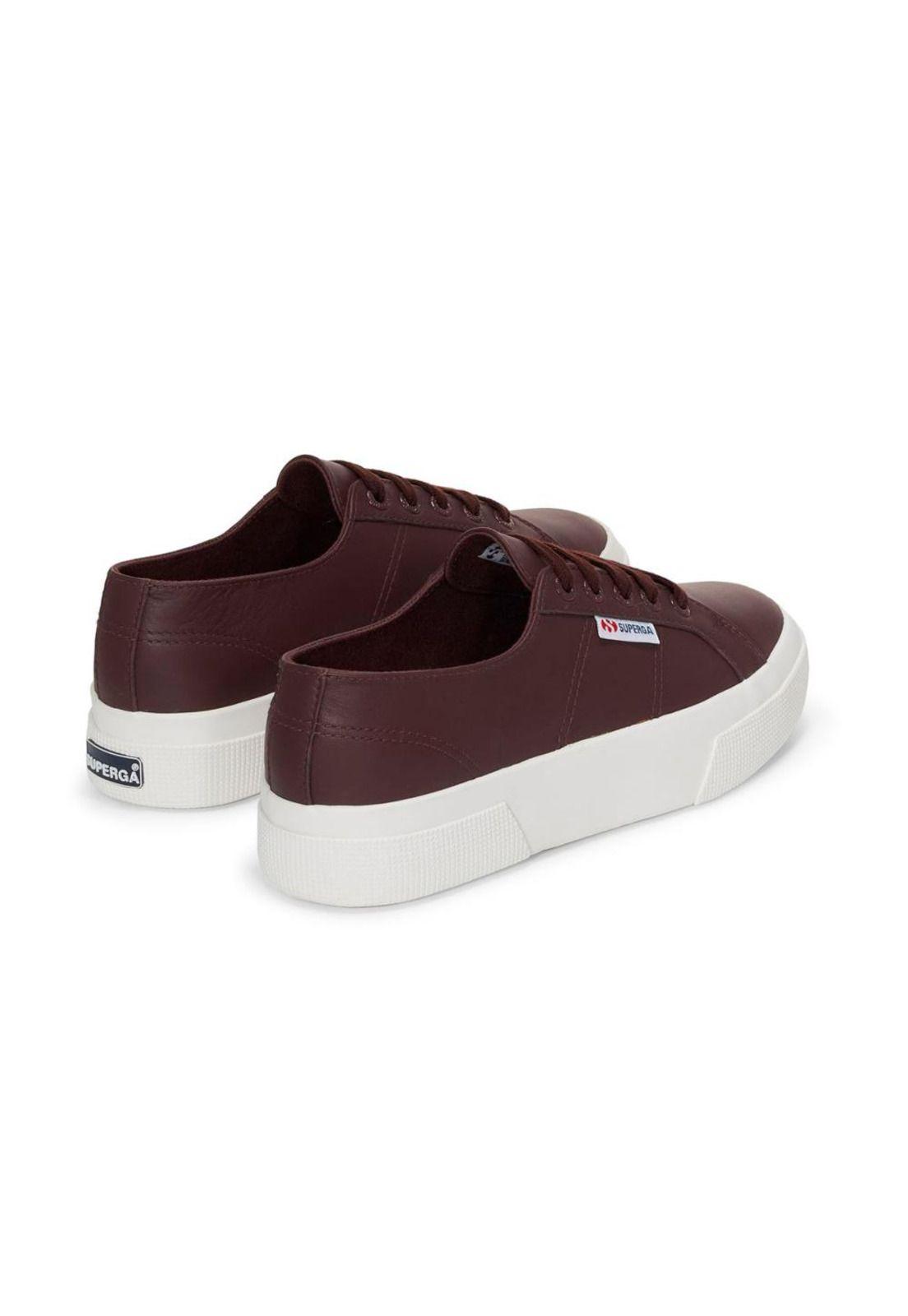 Zapatilla 2740 Platform Nappa Brown Dark F Avorio-2