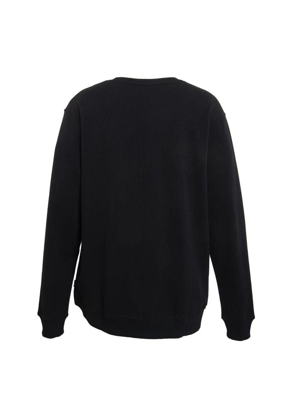 Polerón Crew Black Logo Front Black-2