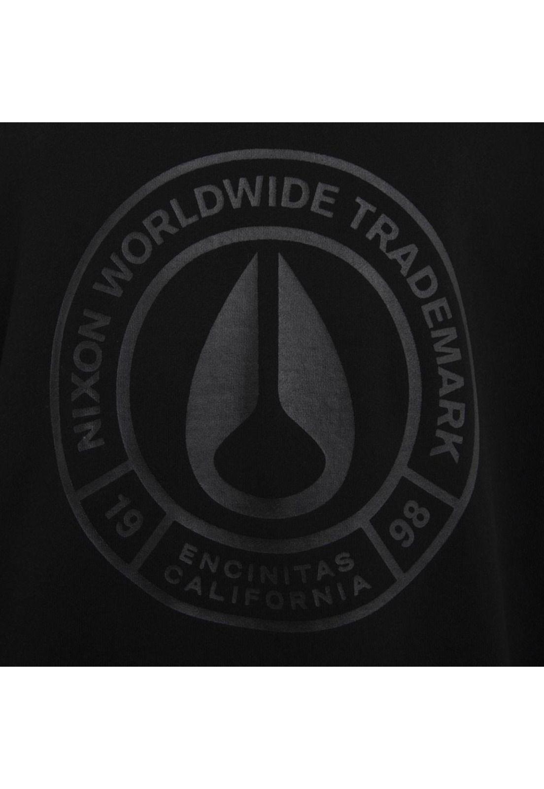 Polerón Crew Black Logo Front Black-3