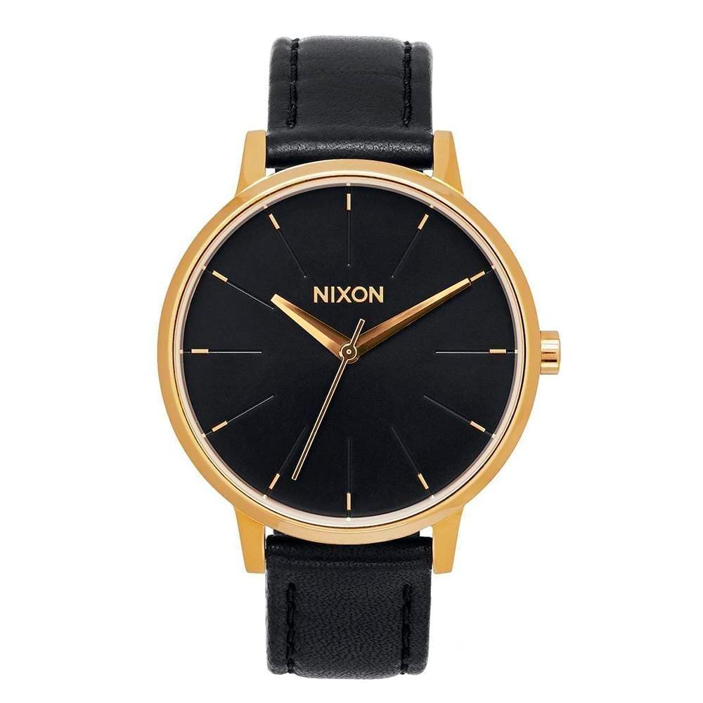 Reloj Kensington Leather Negro/Dorado Nixon-0