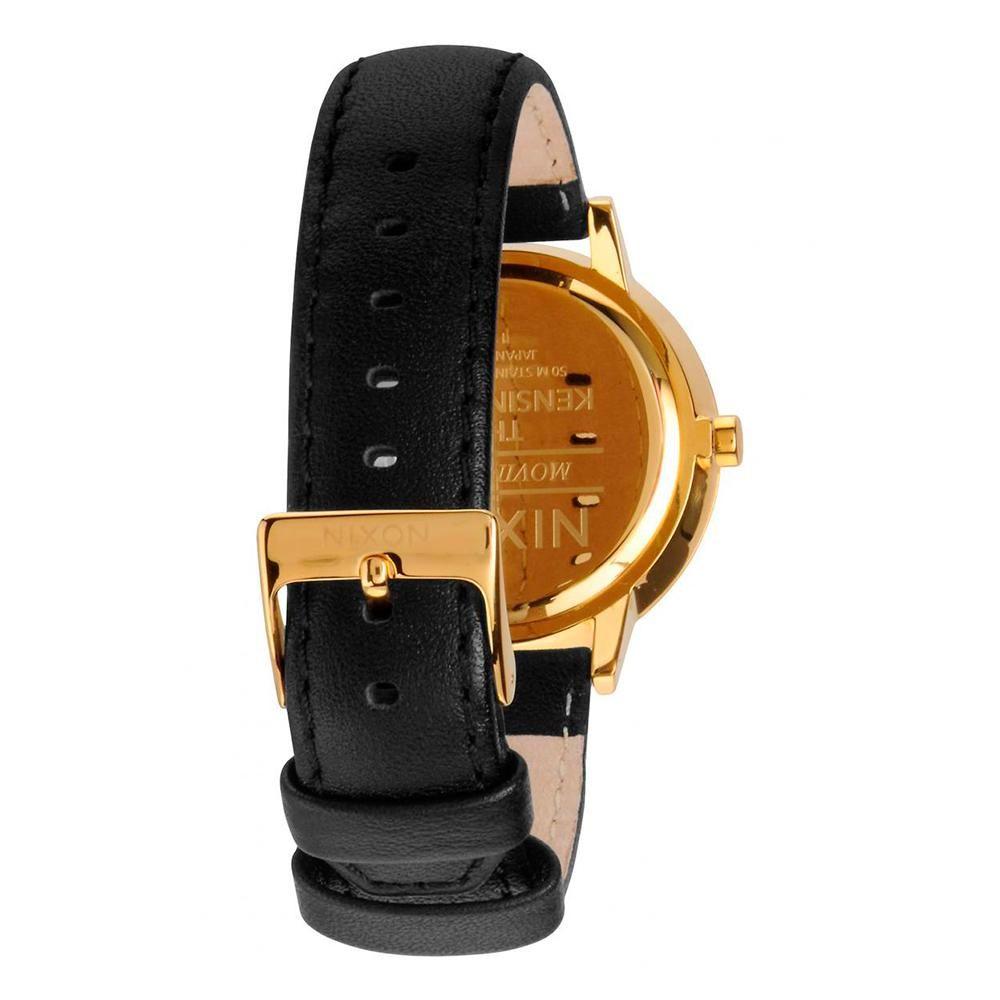 Reloj Kensington Leather Negro/Dorado Nixon-1