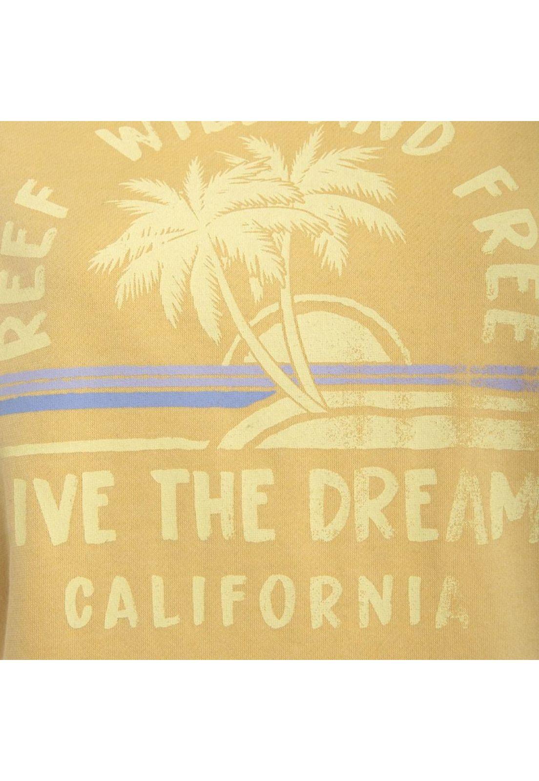 Poleron Crop Women Live the Dream Yellow-3