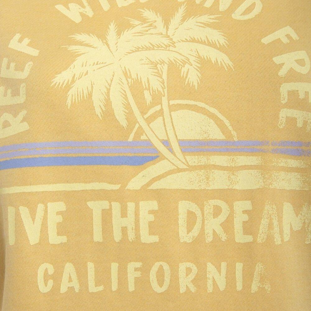 Poleron Crop Women Live the Dream Yellow-3