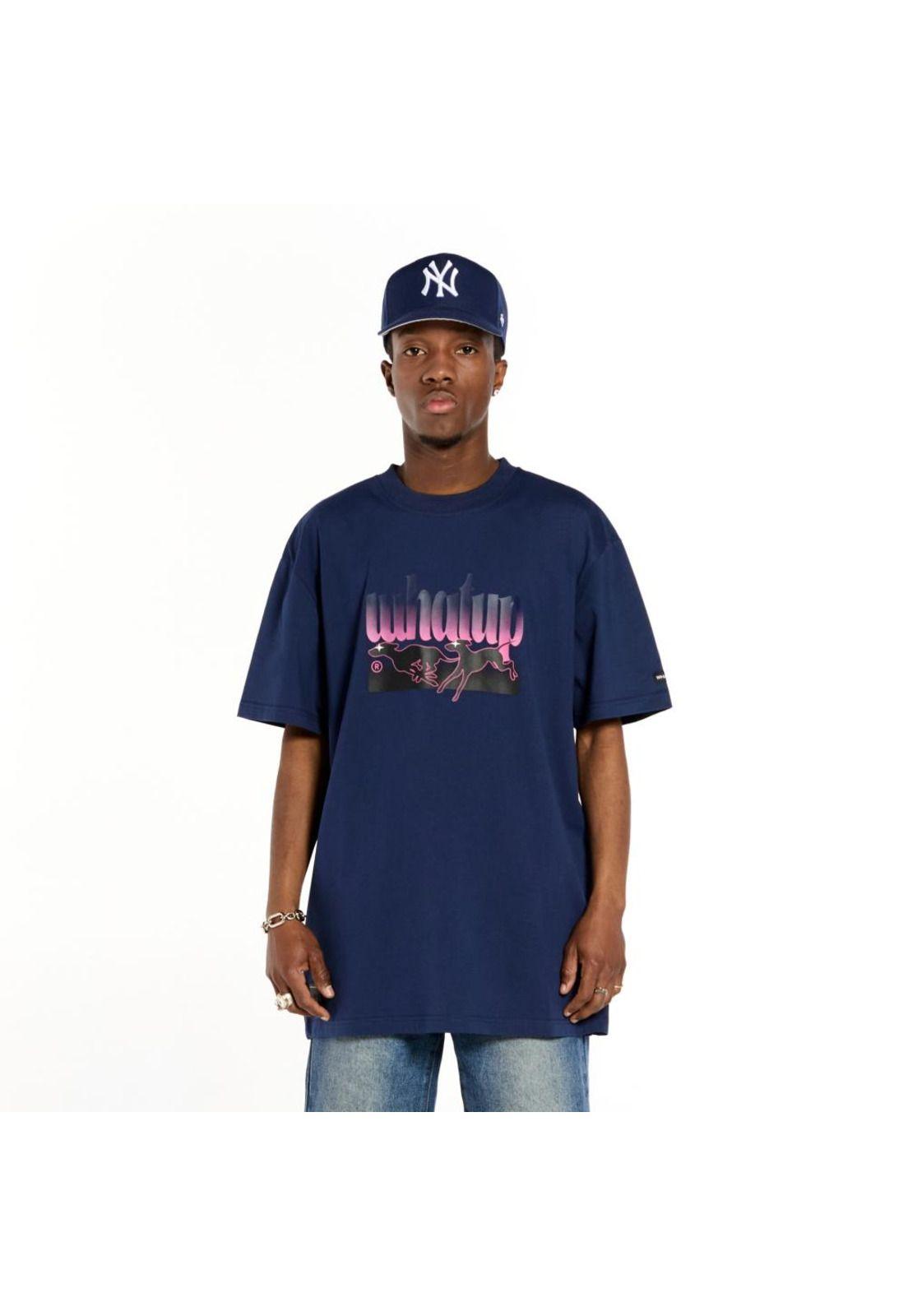 Polera Whatup Hombre Logo Azul-0