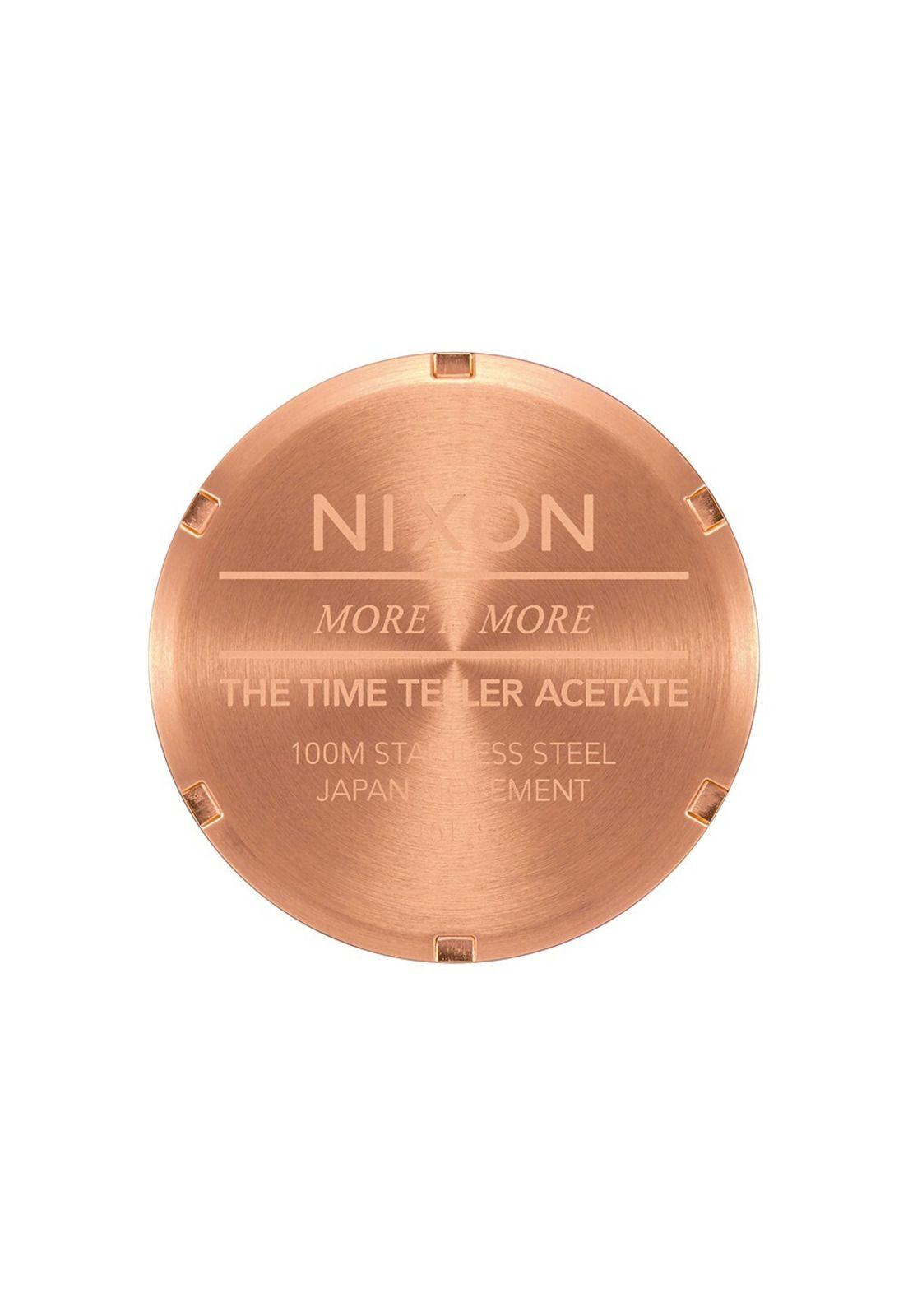 Reloj Nixon Time Teller Acetate Rose Gold Pink Tortoise-3