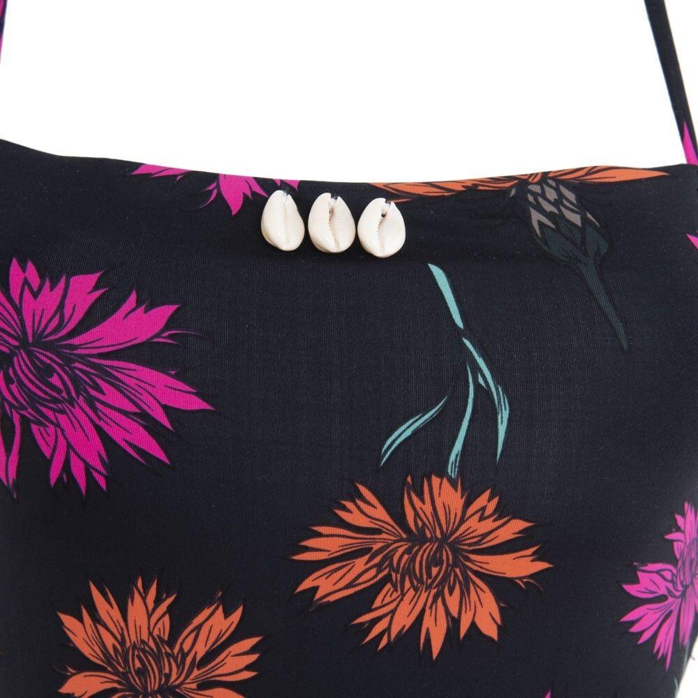 Traje de Baño 10 Negro Floral Reef-3