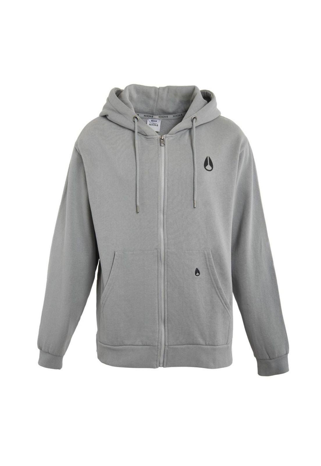 Poleron Men Full Zipper Light Grey Double Logo-0