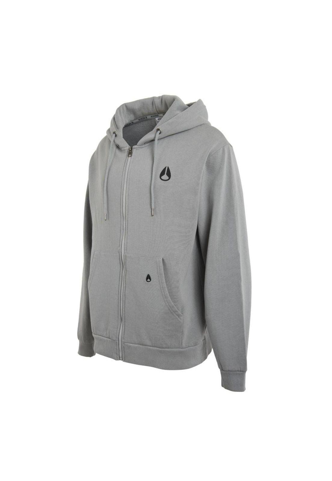 Poleron Men Full Zipper Light Grey Double Logo-2