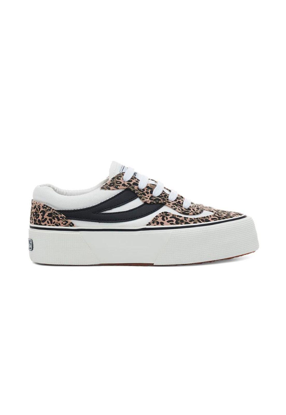 Zapatilla 3041 Revolley Platform White Leopard Black-0