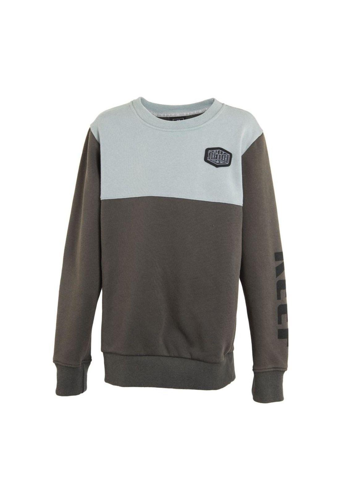 Poleron Boys Crew Grey Turq-0