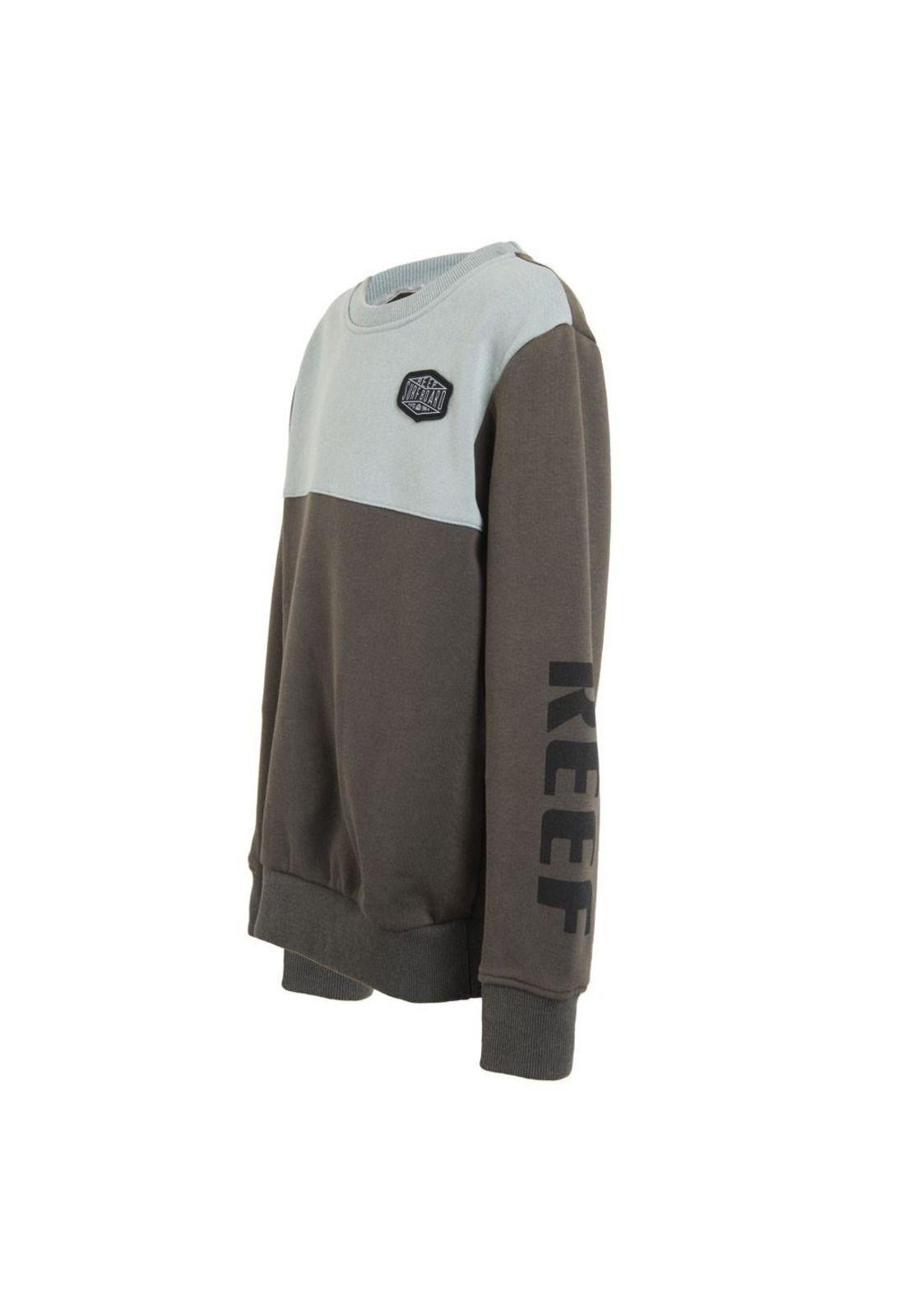 Poleron Boys Crew Grey Turq-1