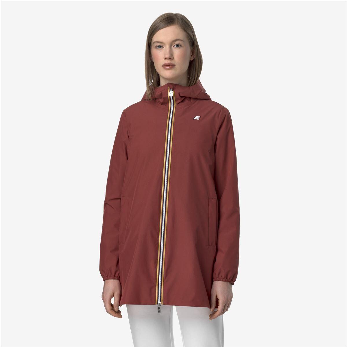 Chaqueta Women Impermeable Sophie Stretch Poly Jersey Red Brownish-1