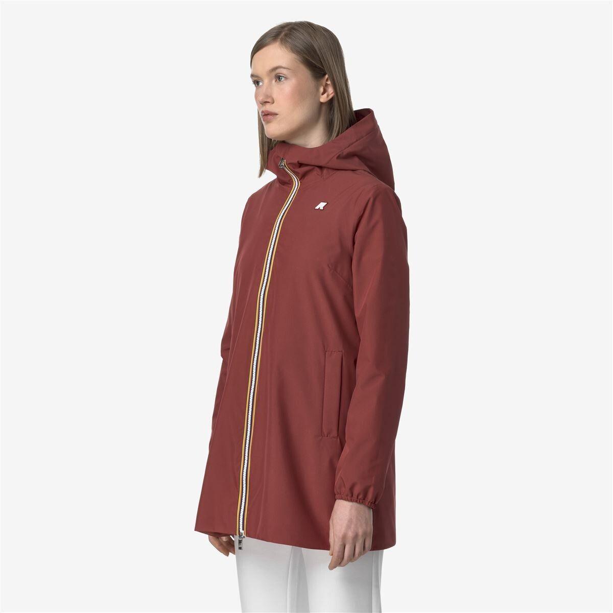 Chaqueta Women Impermeable Sophie Stretch Poly Jersey Red Brownish-2