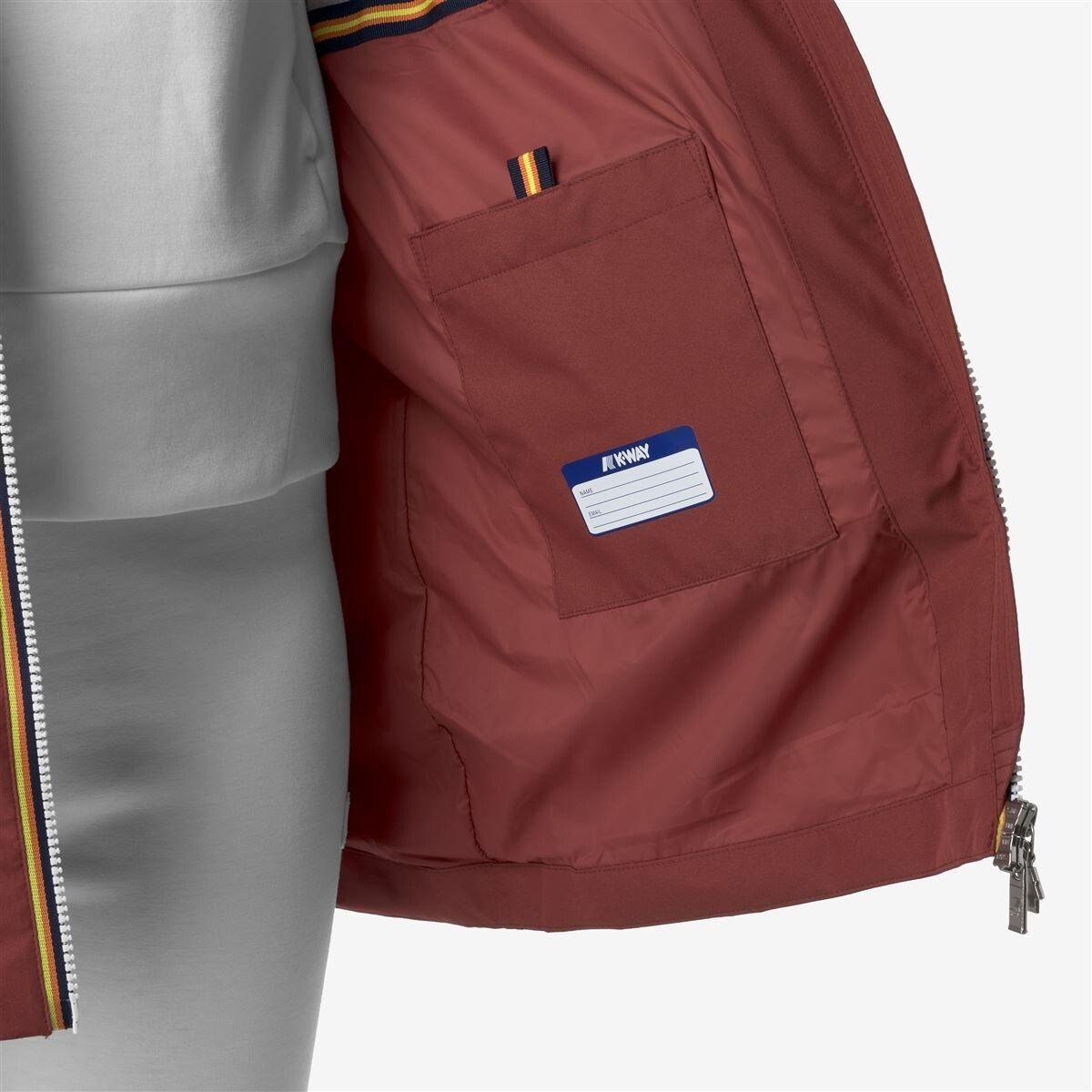 Chaqueta Women Impermeable Sophie Stretch Poly Jersey Red Brownish-4