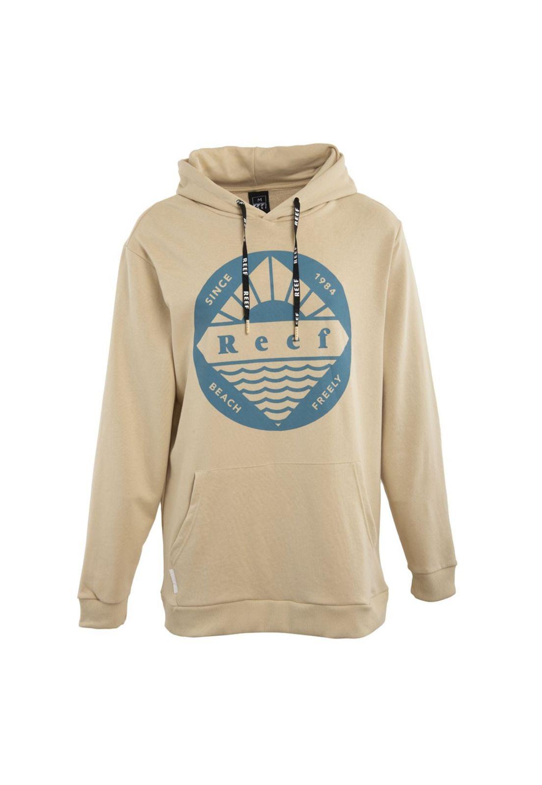 Poleron Men Hoodie Large Beige-1