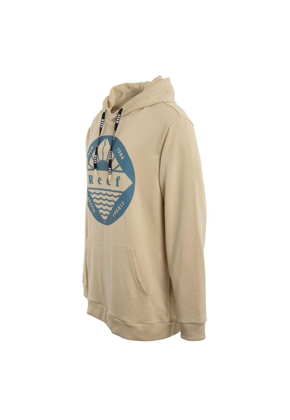 Poleron Men Hoodie Large Beige-2