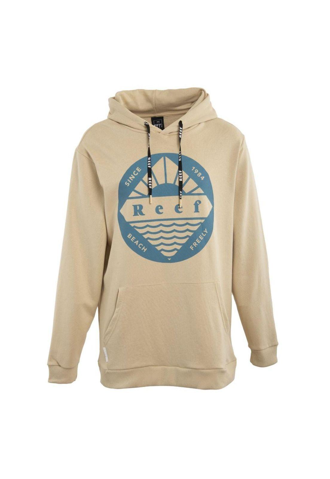 Poleron Men Hoodie Large Beige-0