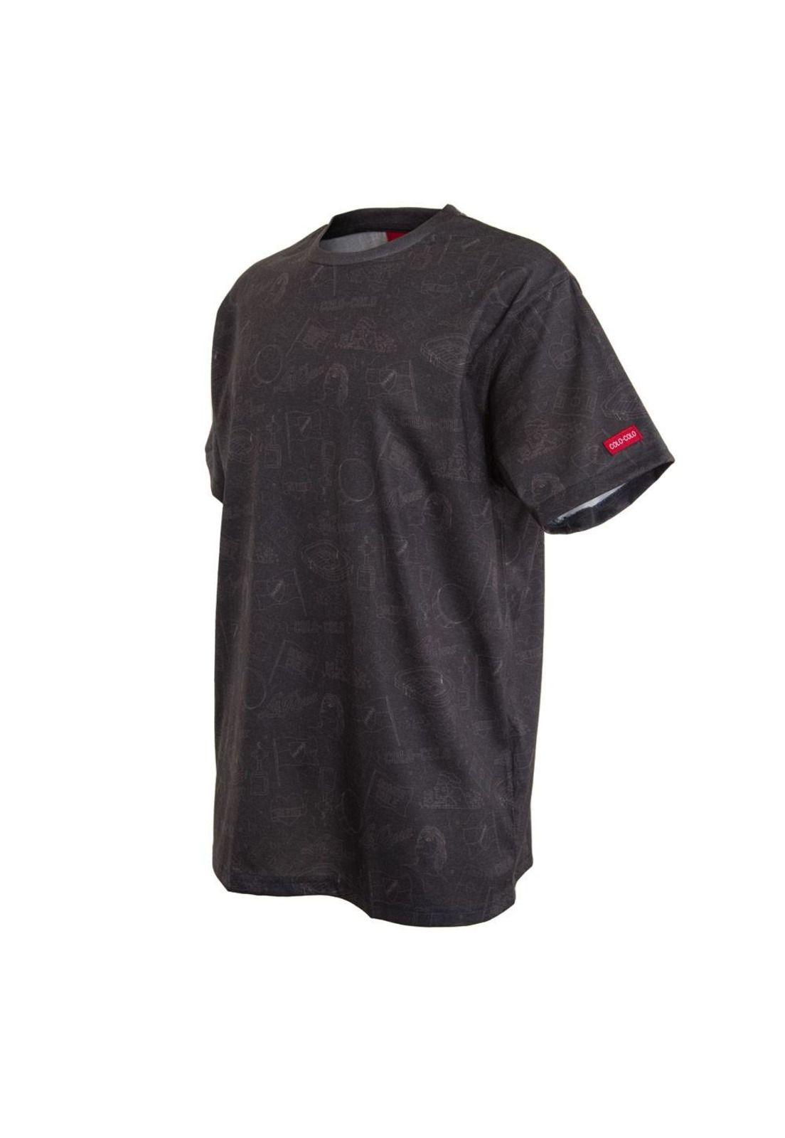 Polera Colo Colo Urbano " Simbolos" Gris-1