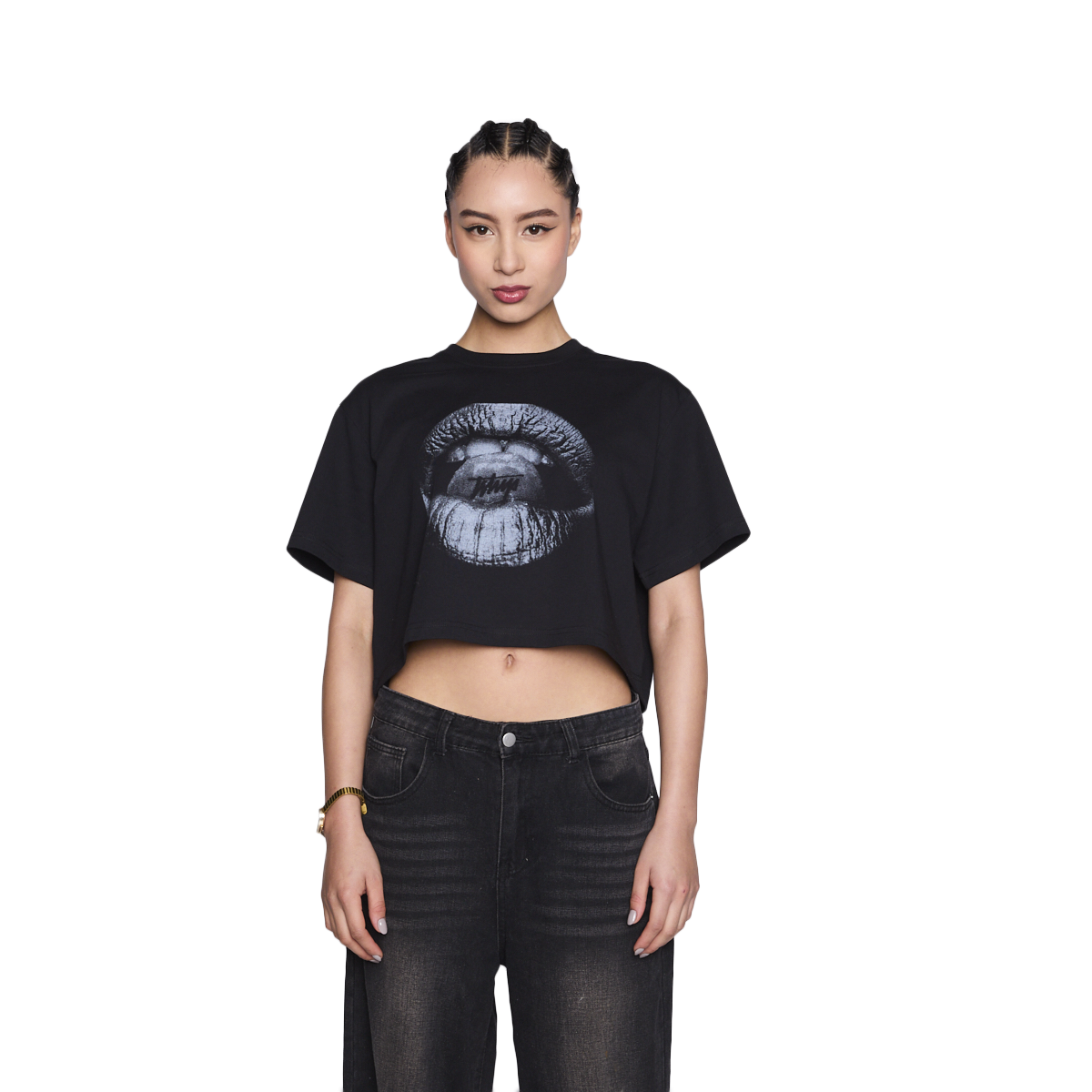 Polera Crop Whatup Women Bite Black-0